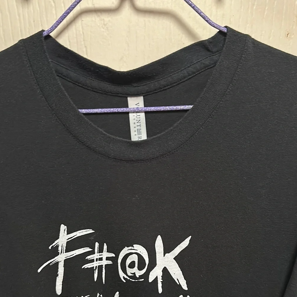 Vintage Volunteer Knitwear Graphic T-Shirt, Size XL, Black, Streetwear - Picture 12 of 16